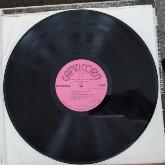 Allman Brothers "Fillamore East" Vinyl Record Rare Pink label 2LP - Picture 3 of 9